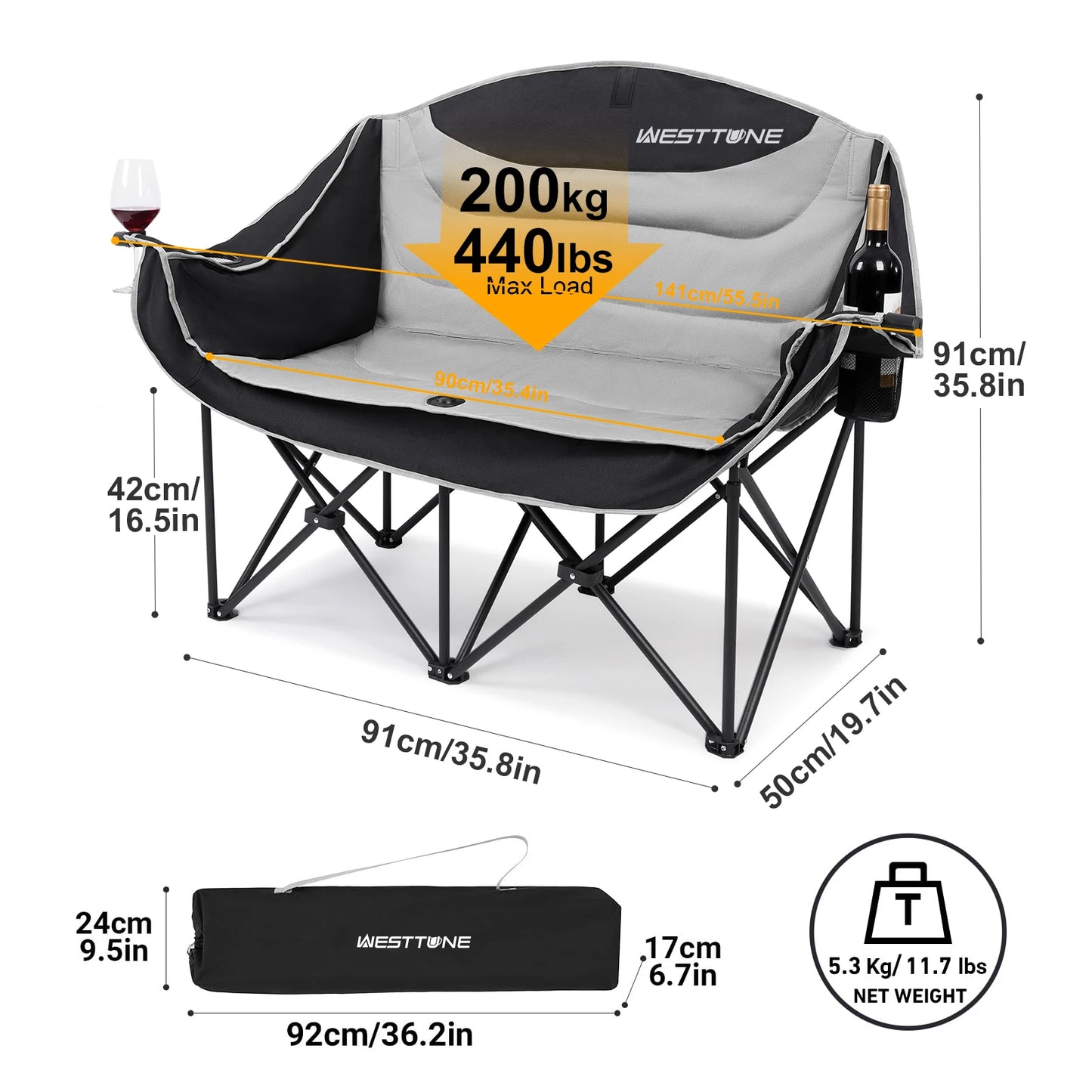 Double Camping Chair