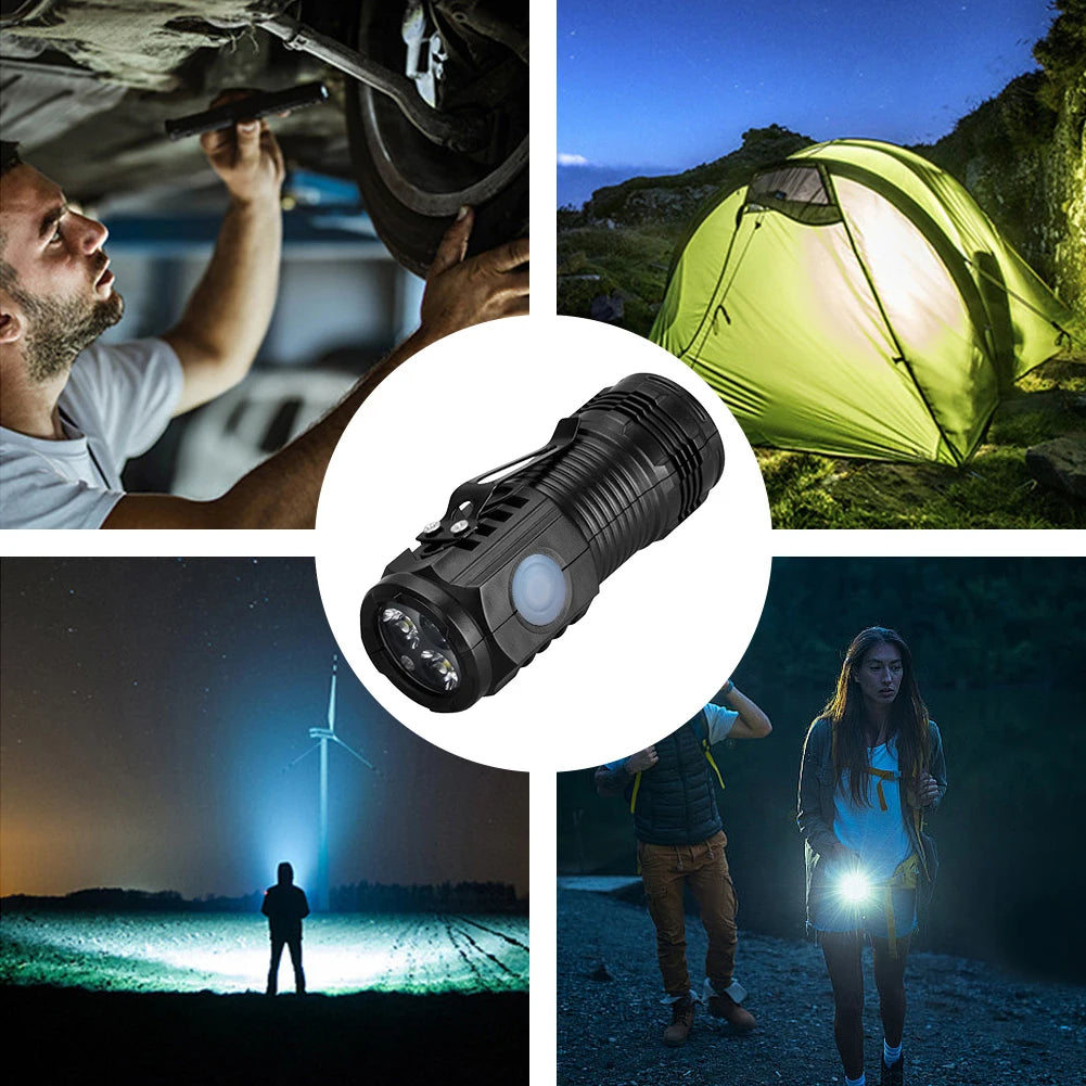 Mini LED Flashlight with Hat Clip