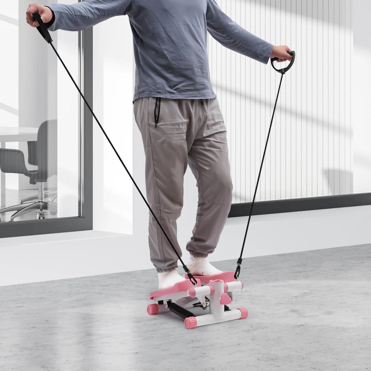 Stepper with Resistance Bands