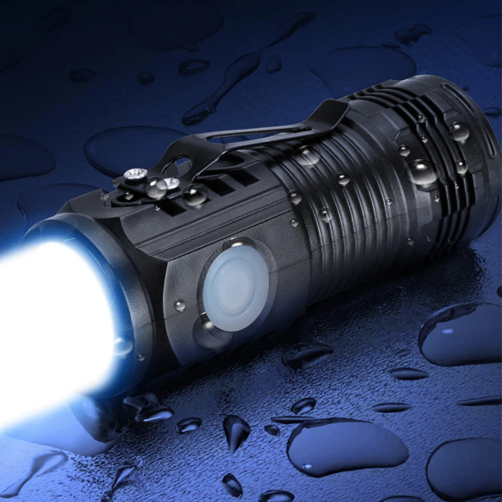 Mini LED Flashlight with Hat Clip